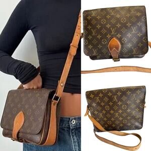 💎✨BEAUTIFUL✨💎 Authentic Louis Vuitton Cartouchiere GM Crossbody Bag Brown